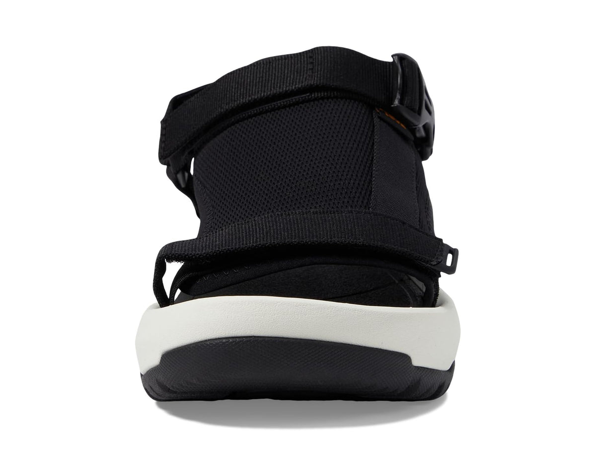Teva unisex sandals, black upper with adjustable heel strap and white midsole