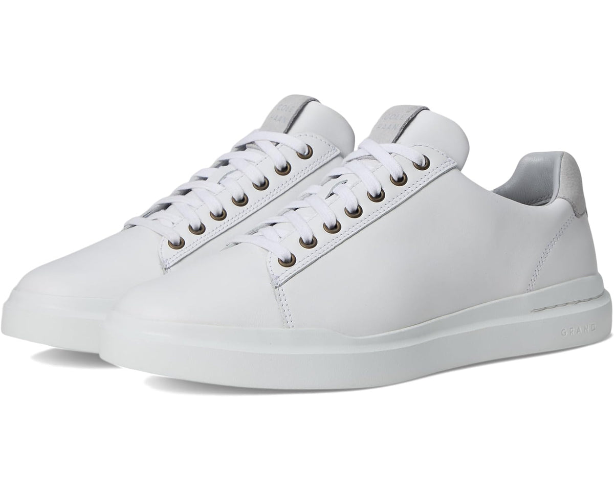 Men's Cole Haan Grandpro Rally sneaker, white leather upper with lace-up eyelets