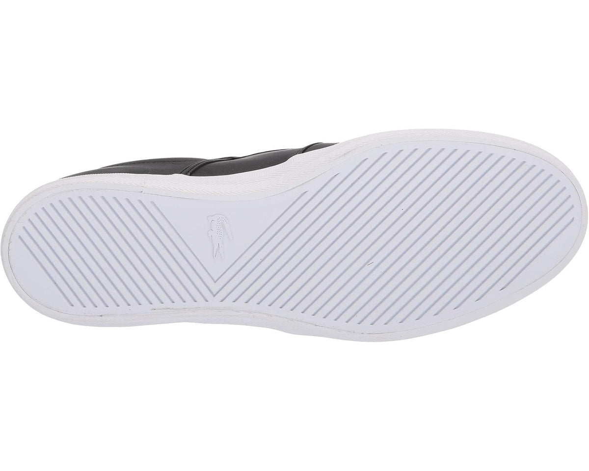 Black sneaker outsole with white rubber base and ribbed tread pattern