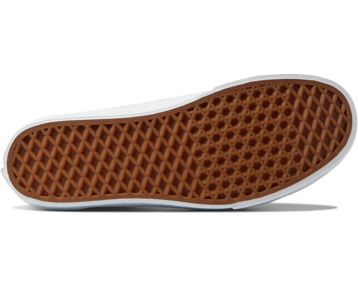 Gum rubber outsole for white Vans Old Skool Stackform low-top sneakers