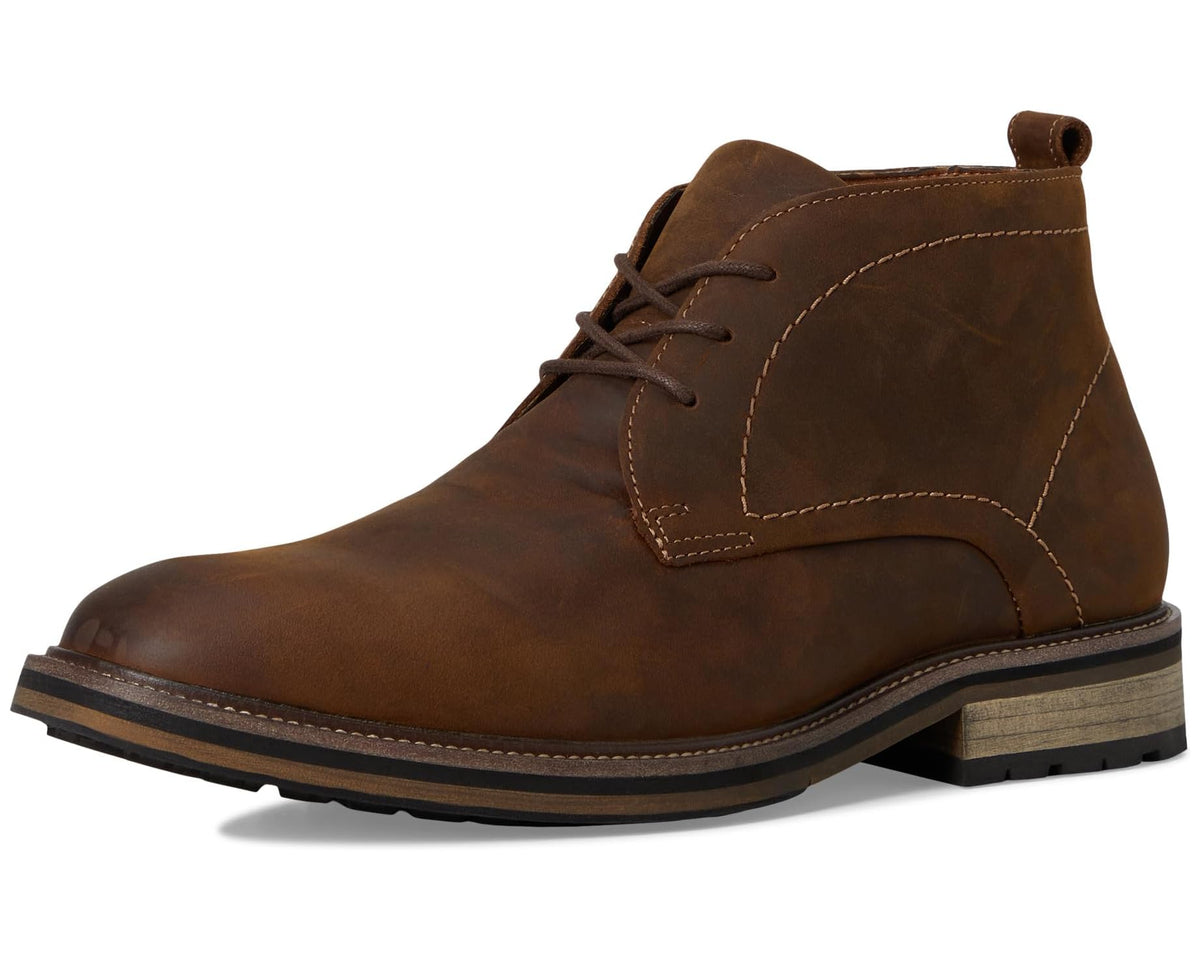 Men's Steve Madden Tabriz brown suede chukka boot, lace-up ankle style.