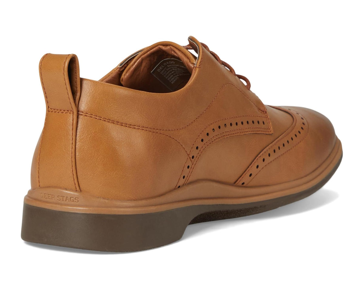 Men's Deer Stags lace-up oxford shoe with heel pull tab in honey tan