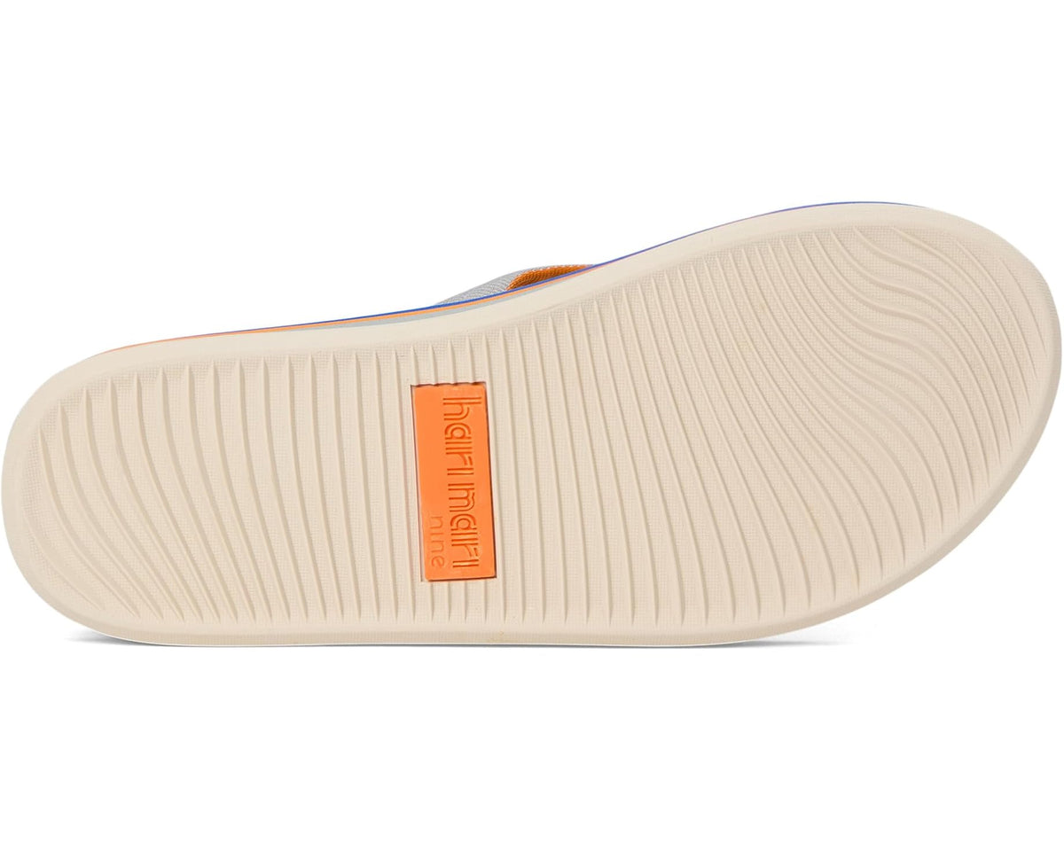 Men's hari mari flip-flop outsoles with ribbed pattern and orange label