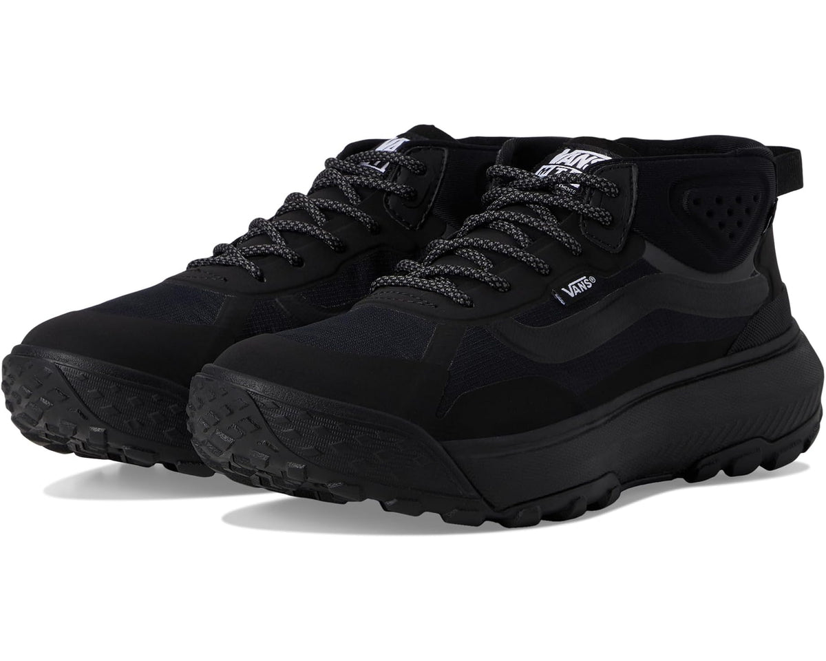 Unisex Vans MTE Crosspath mid boots, black leather upper with lace-up closure
