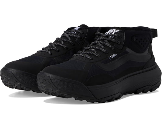 Unisex Vans MTE Crosspath mid boots, black leather upper with lace-up closure