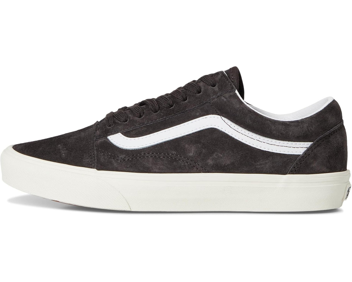 Vans dark suede low-top sneakers with white side stripe and cupsole
