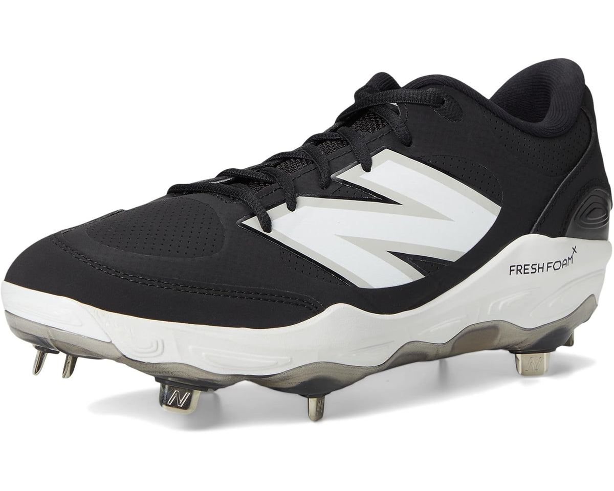 Men's New Balance Fresh Foam X 3000v7 baseball cleats, black upper with white stripes