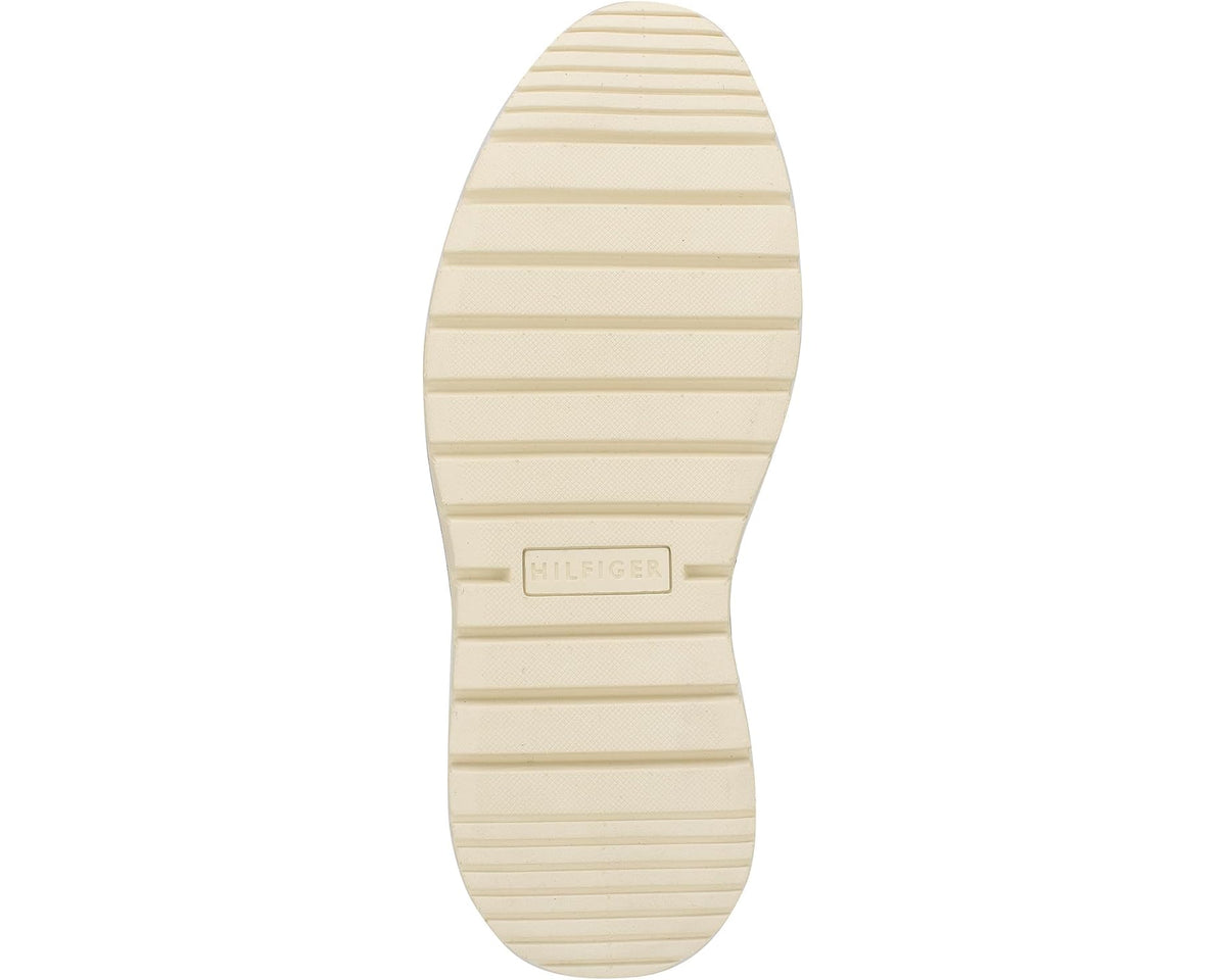 Tommy Hilfiger sneaker outsole with striped tread and 'Hilfiger' logo