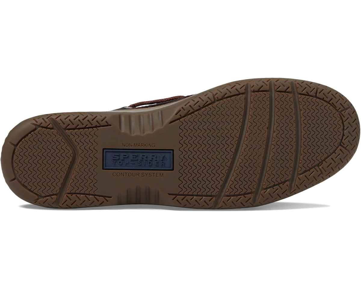 Sperry deck shoe outsole, textured tread with contour system panel