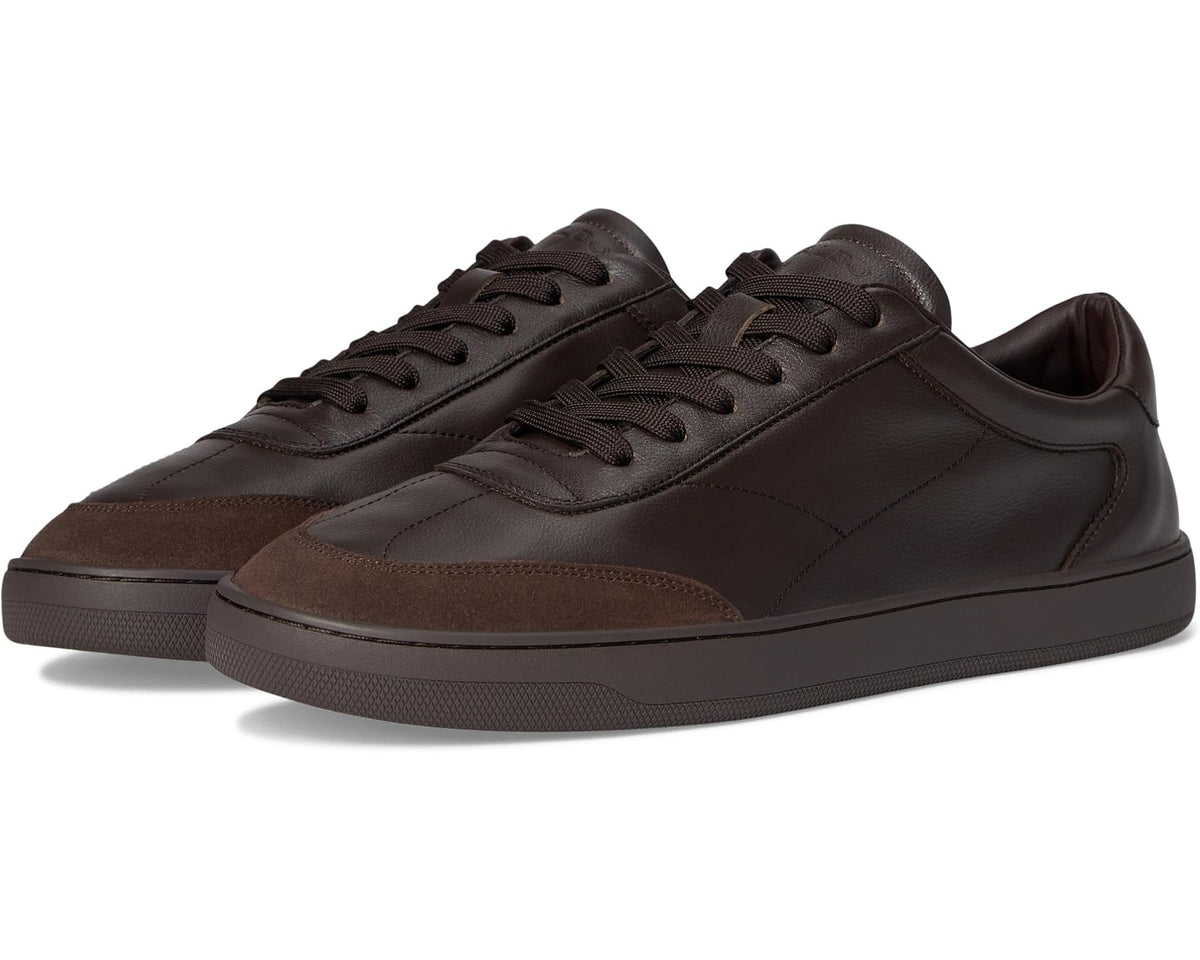 Men's ALDO Evrett brown lace-up sneakers with dark rubber sole