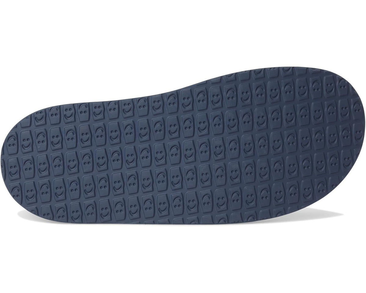 Men's rubber outsole with textured smiley tread
