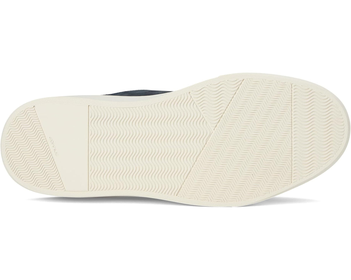 White rubber outsole with textured grip pattern for a low-top sneaker