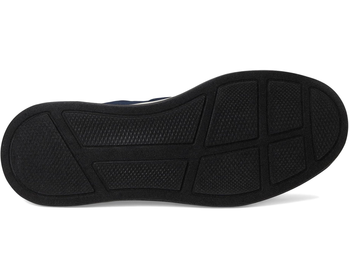 Black rubber outsole with textured tread pattern
