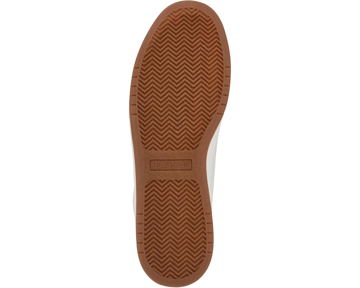 Brown rubber outsole with zigzag tread pattern for Tommy Hilfiger Lattan sneakers