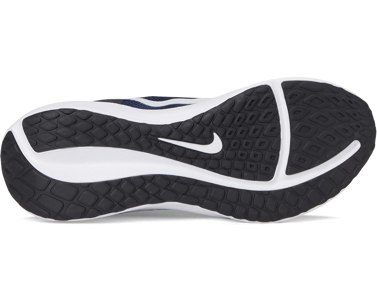 Men's Nike Downshifter 13 outsole with black traction pattern and white midsole