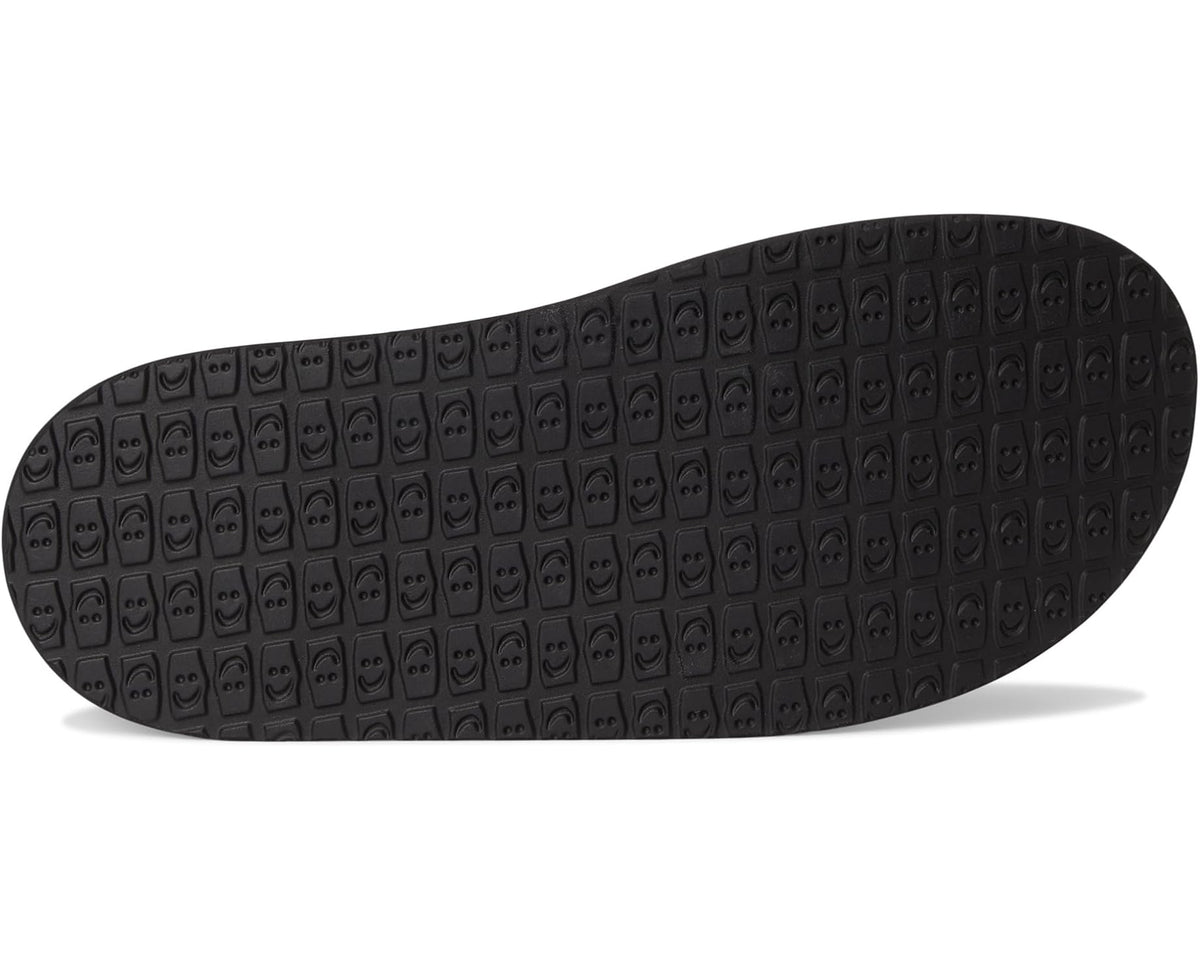 Sanuk Donny Jazz Multi slip-on shoes outsole with textured dark rubber tread pattern