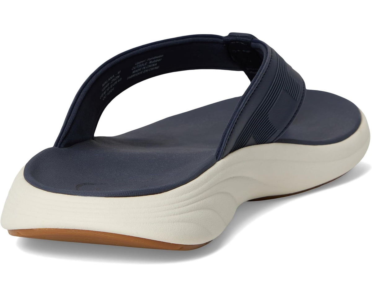 Men's OluKai flip-flops in Mood Indigo with padded thong strap and heel support