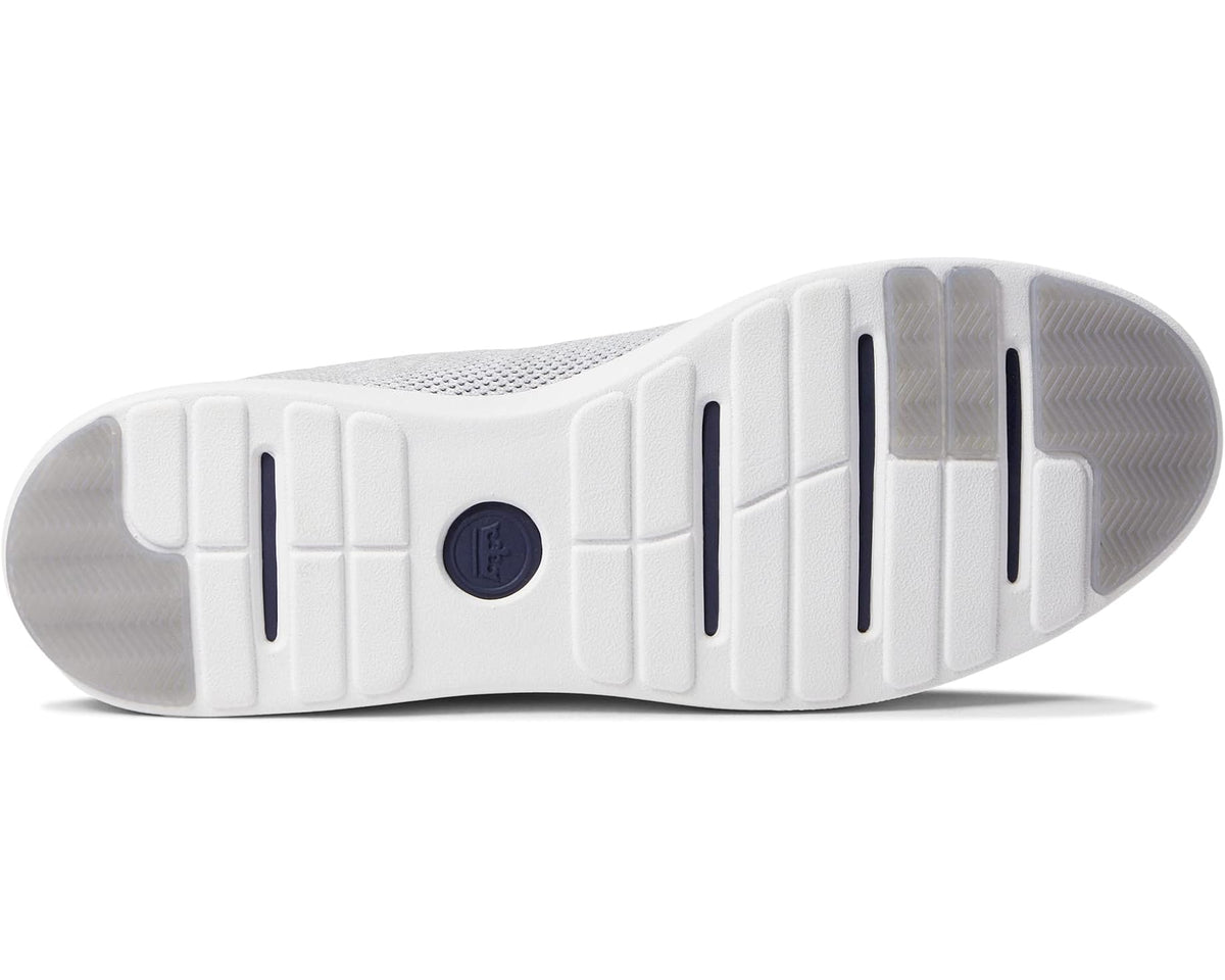 Peter Millar Drift V2 Gale Grey sneaker outsole with tread and molded heel logo