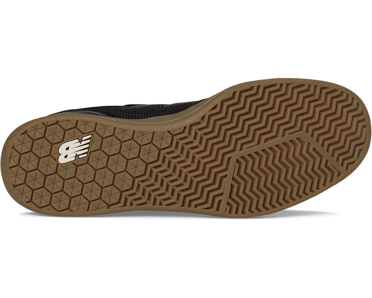 Black skate sneaker outsole with textured herringbone tread