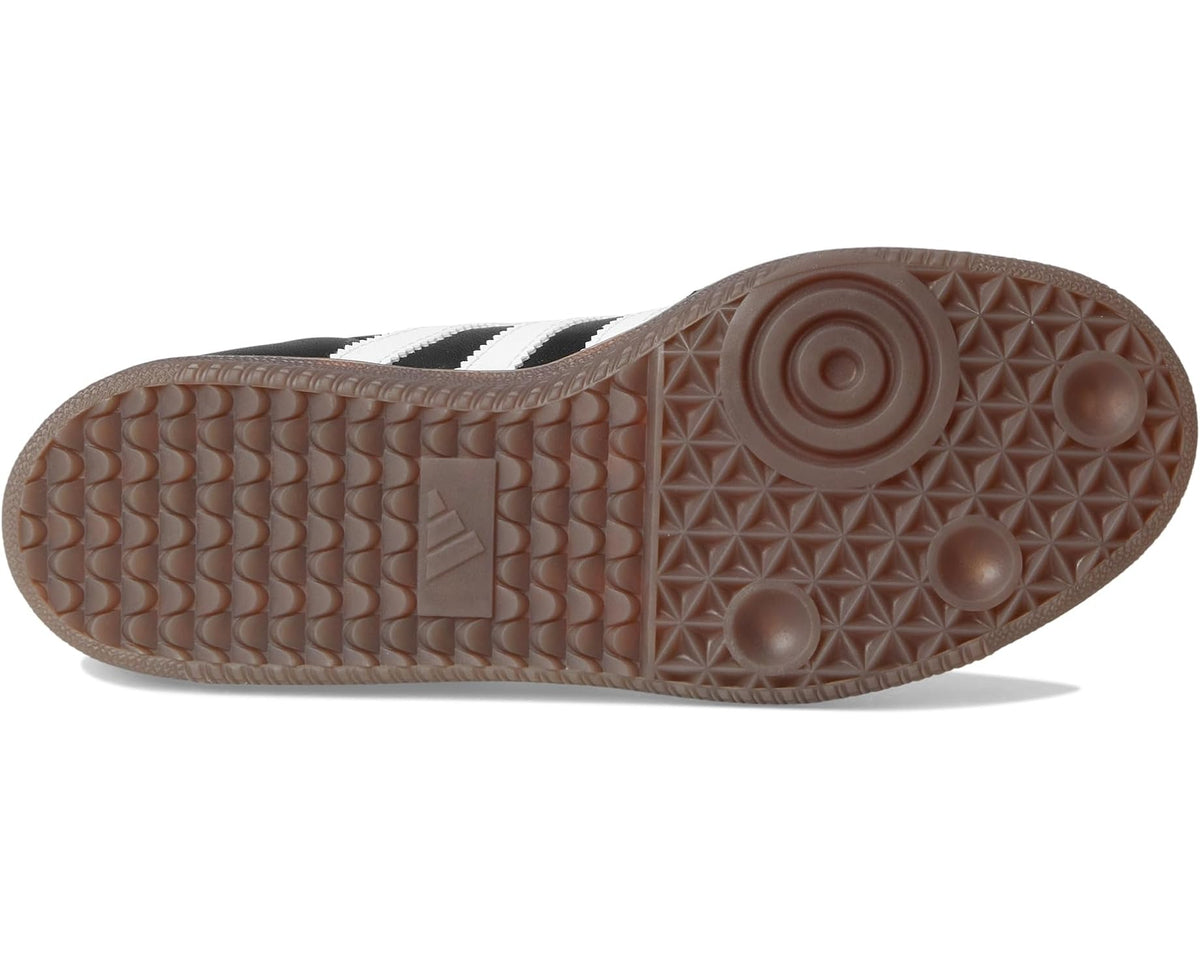 adidas Samba indoor soccer shoe outsole, brown rubber tread with circular grip