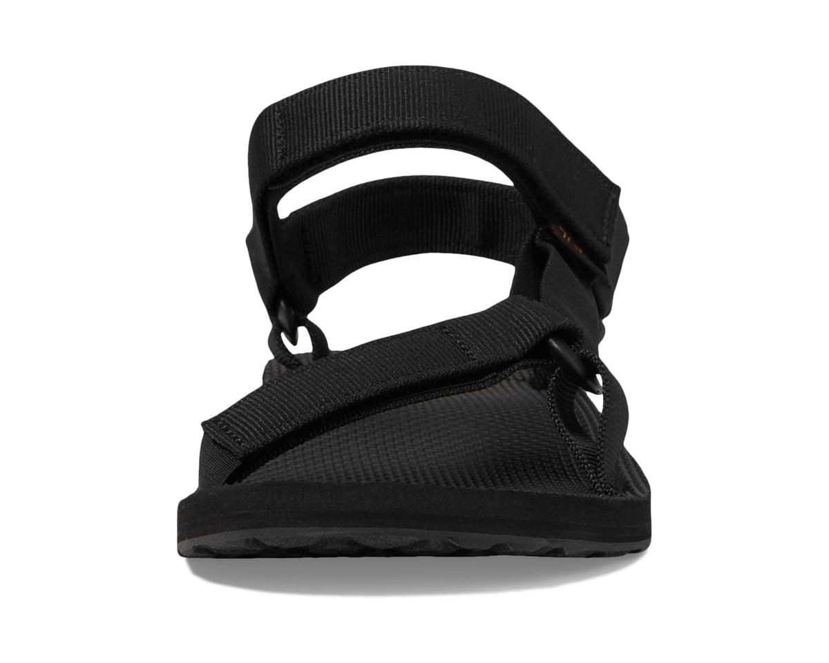 Men's Teva black sandals with wide adjustable straps and low-profile sole
