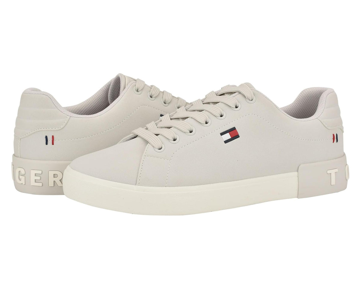 Men's Tommy Hilfiger low-top sneakers in light ice grey with lace-up front