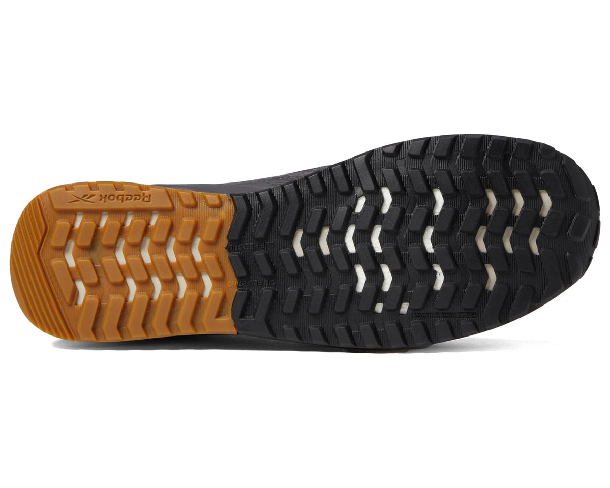 Men's Reebok work shoe outsole with chunky tread for traction