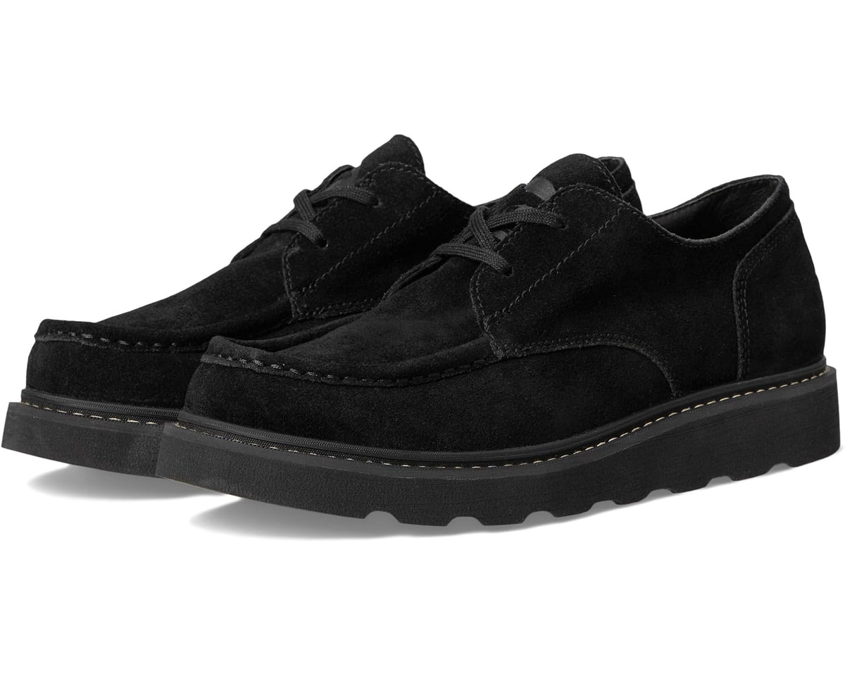 Men's SOREL suede lace-up shoes, black, thick rubber sole