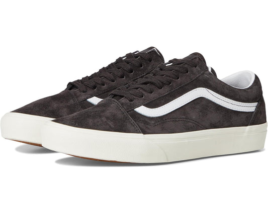 Vans unisex suede low-top sneakers in dark brown with white side stripe