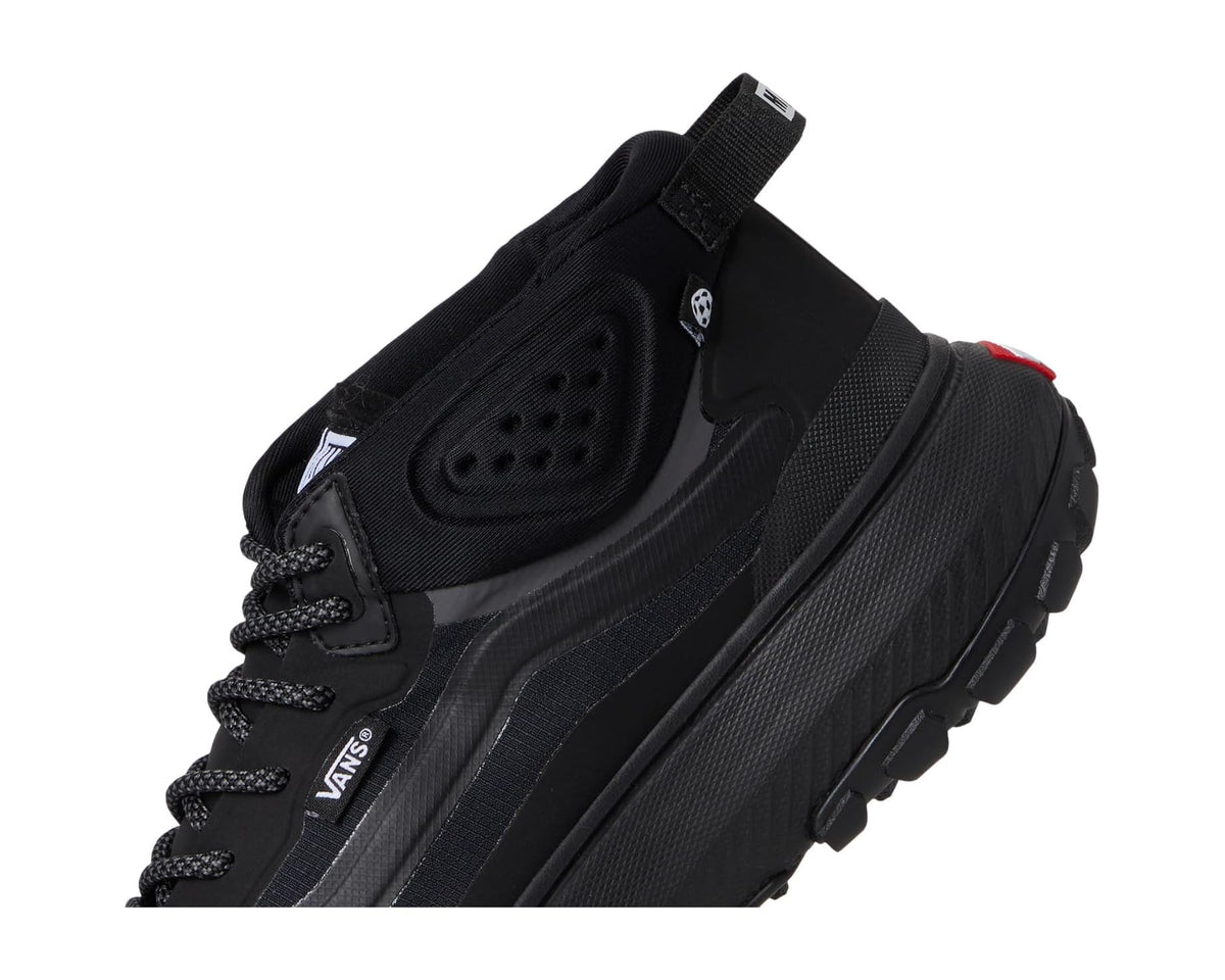 Unisex Vans MTE Crosspath mid boots, black side view with stitched panel details