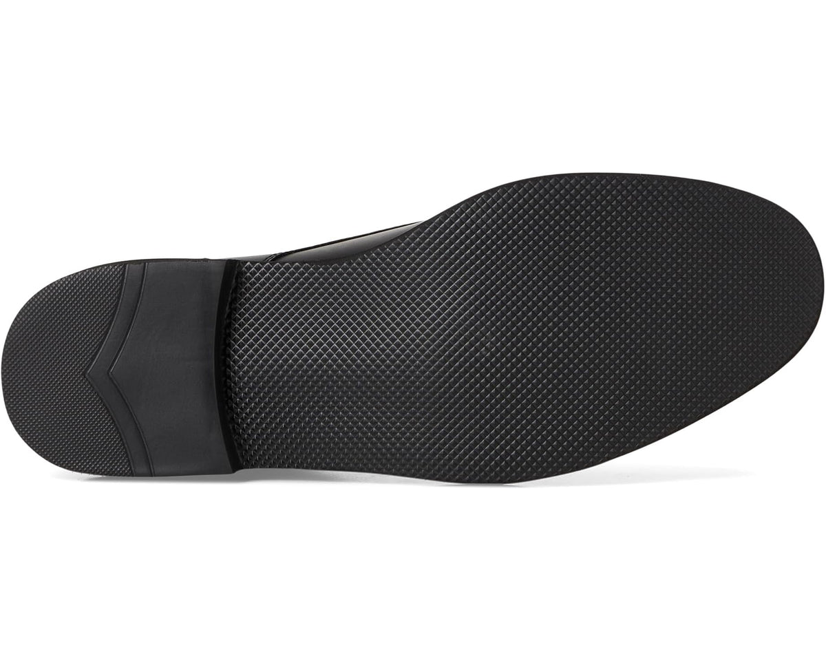 Black textured rubber outsole with heel and sidewall tread