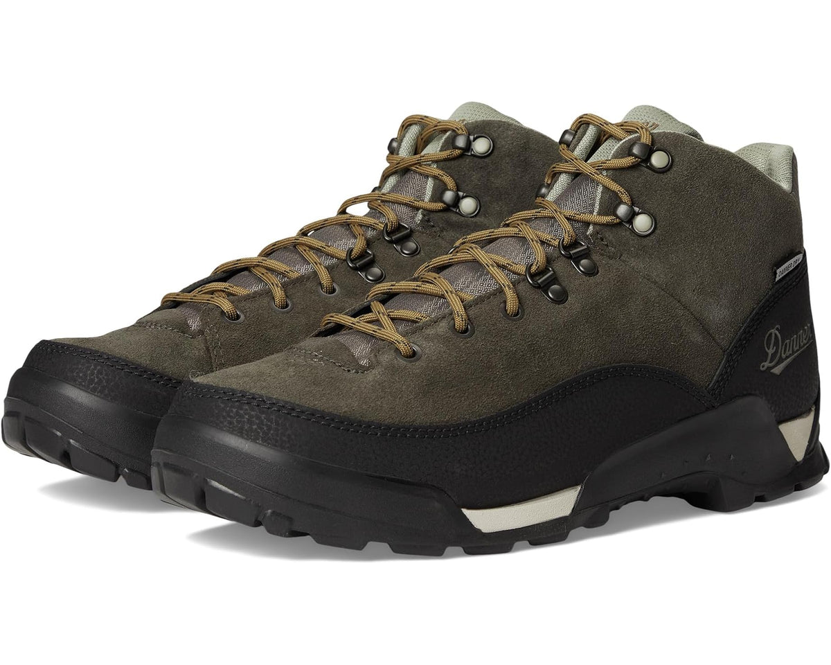 Men's Danner Panorama Mid 6 suede lace-up boots, dark olive, with lug sole