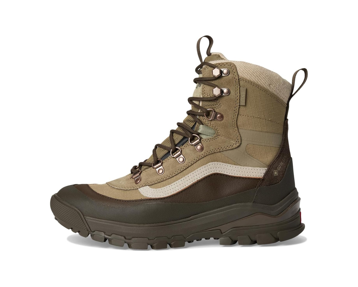 Unisex lace-up snow boot with ankle-high padded collar and rugged lug outsole
