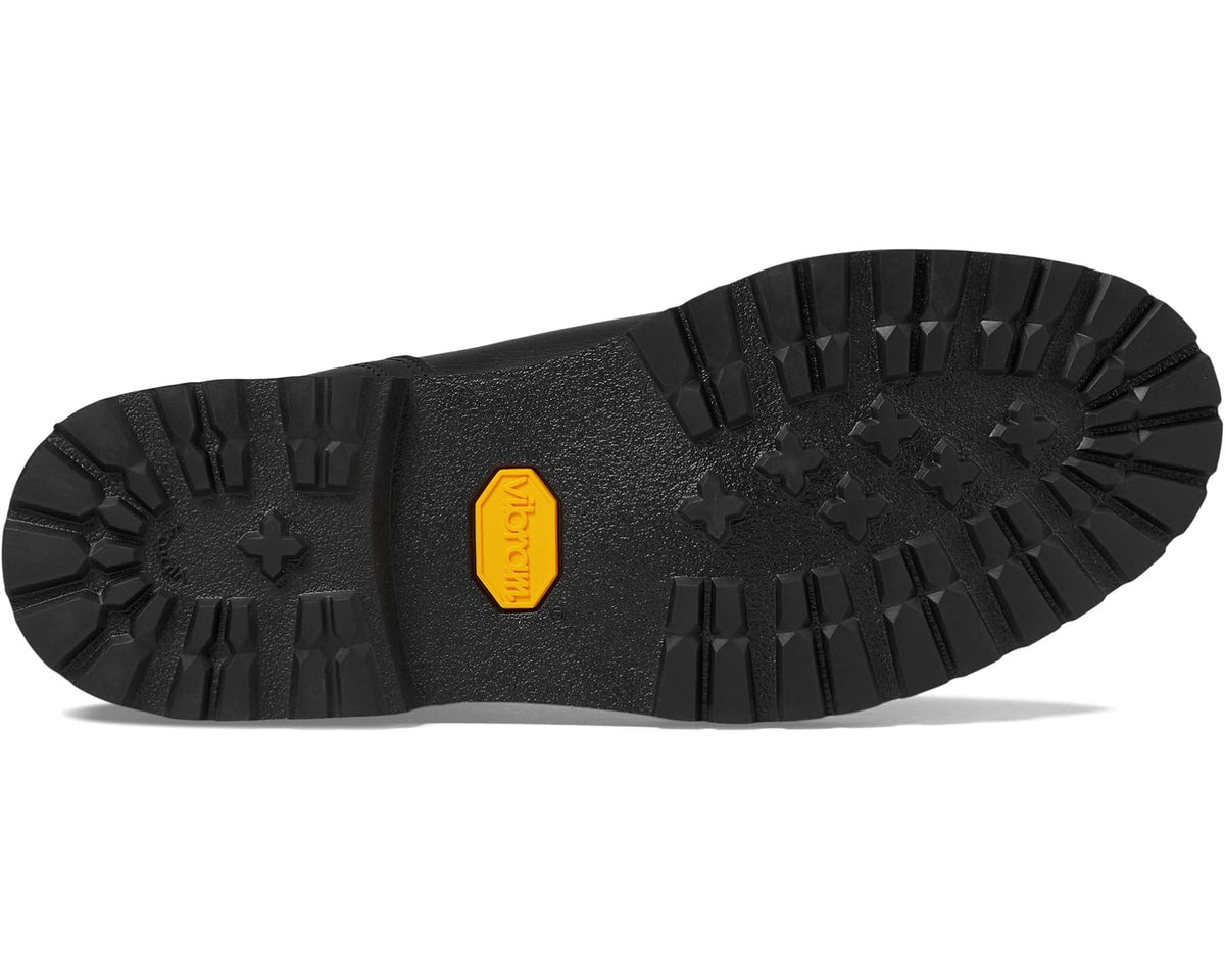 L.L.Bean men's Chelsea boot outsole with deep tread and yellow logo