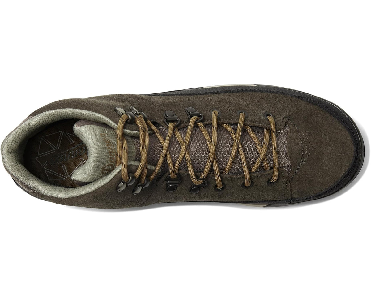 Men's Danner Panorama Mid 6 boot with olive suede interior, laces and eyelets