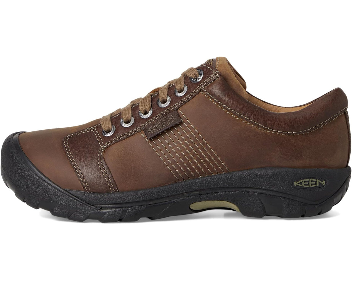 KEEN Austin men's casual shoes, side profile with mesh panels and contrast stitching
