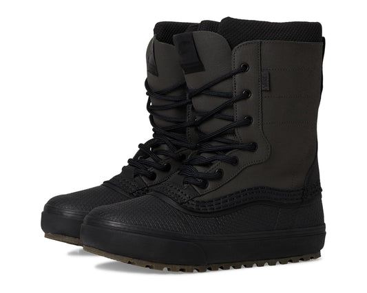 Vans unisex black waterproof lace-up winter boots with padded ankle collar