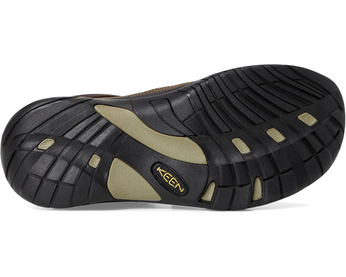 KEEN Austin men's casual shoes, black rubber sole with tread and KEEN logo