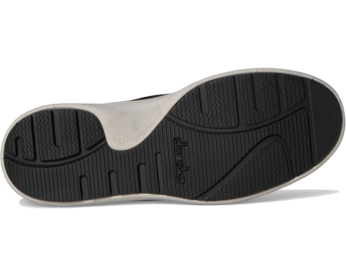 Men's Dansko Tony boot outsole with textured tread and light-gray edge
