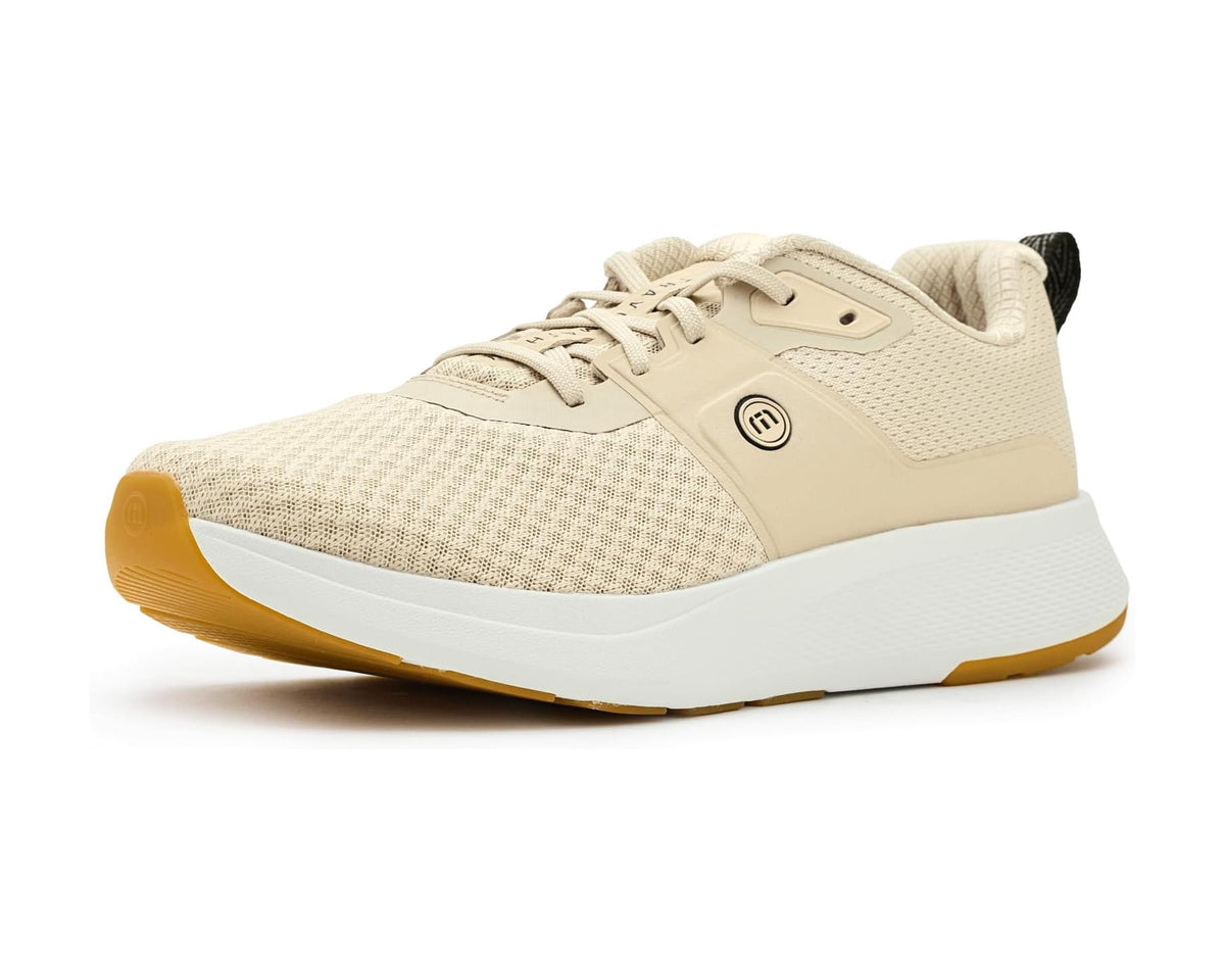 Men's TravisMathew Italian Sand knit sneakers with lace-up front and white sole