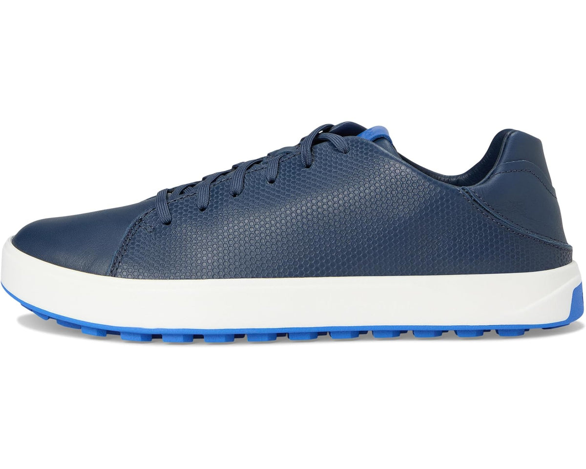 OluKai men's WAI'ALAE sneakers, navy upper with white midsole and blue trim