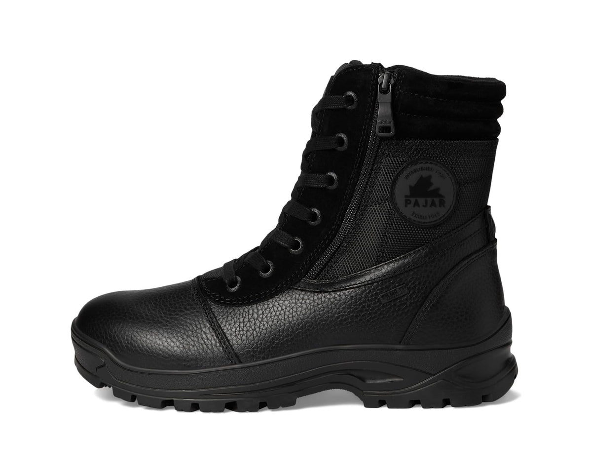 Men's Pajar Trooper Ig black padded-cuff ankle boot with side zipper