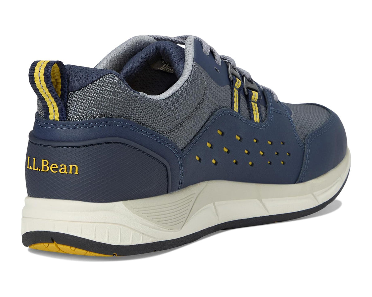 Navy and iron sneaker heel with L.L.Bean branding, padded collar, and contrast sole