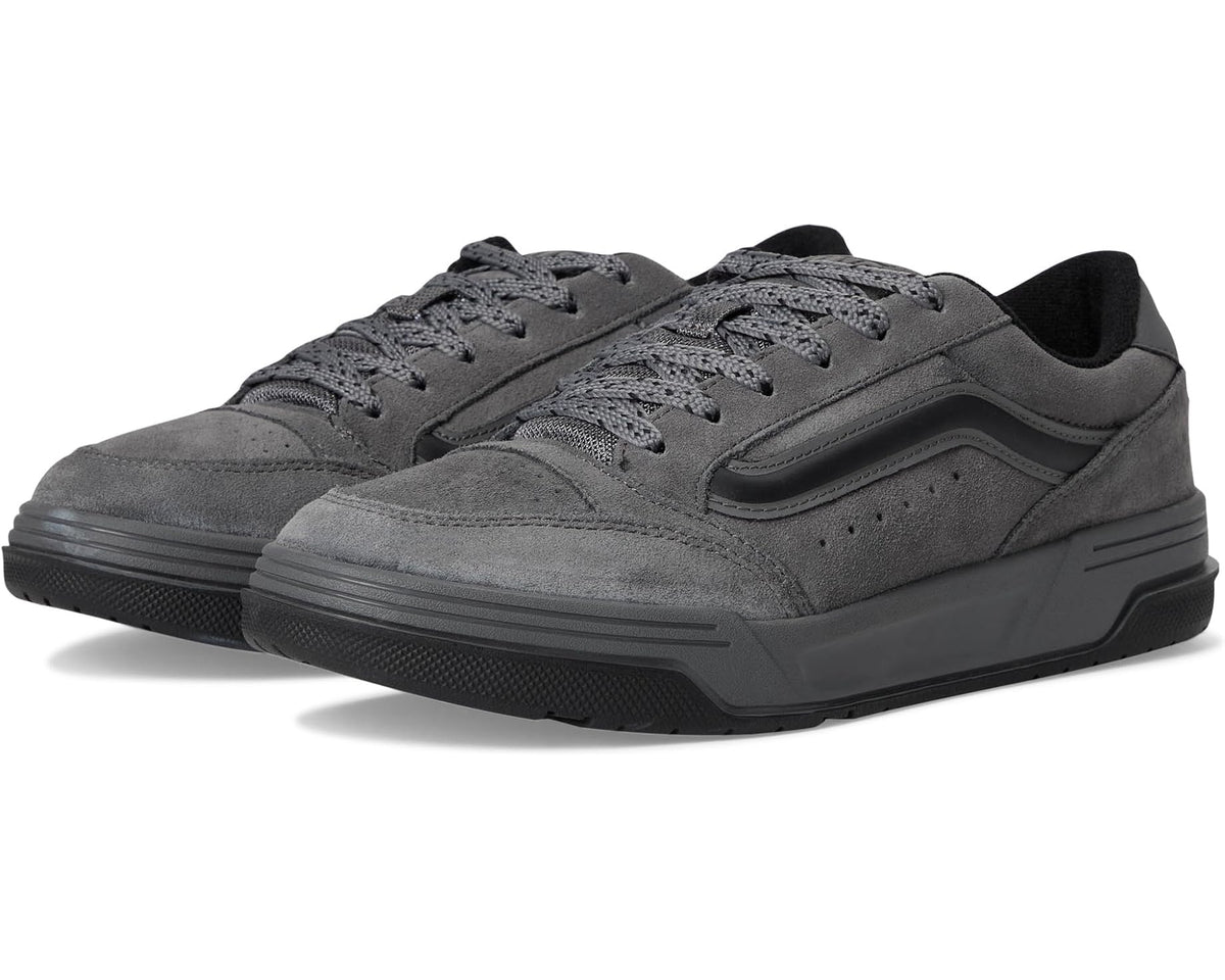 Unisex Vans low-top sneakers in tonal pewter suede with lace-up front and rubber sole