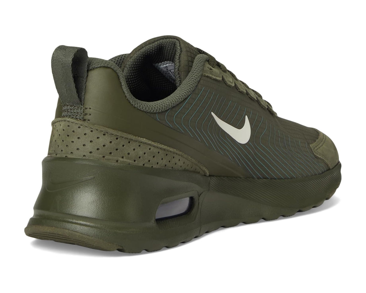 Men's Nike Air Max Nuaxis sneaker heel and side panel with blue air window