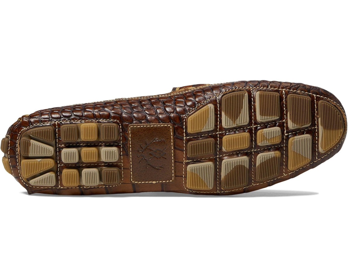 Men's Martin Dingman horse bit driving loafer outsole with molded rubber tread