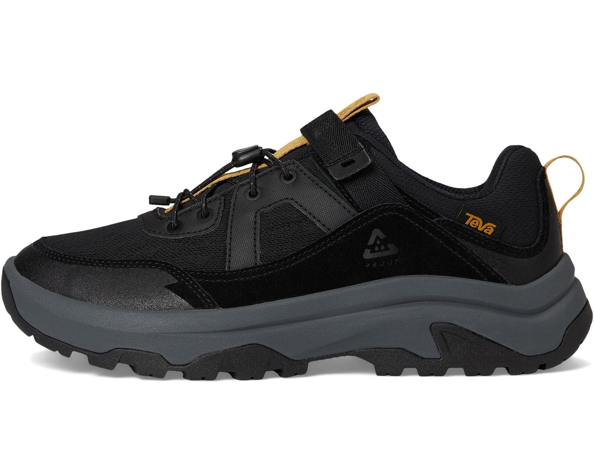 Black Teva hiking sneaker with lace-up front and adjustable strap