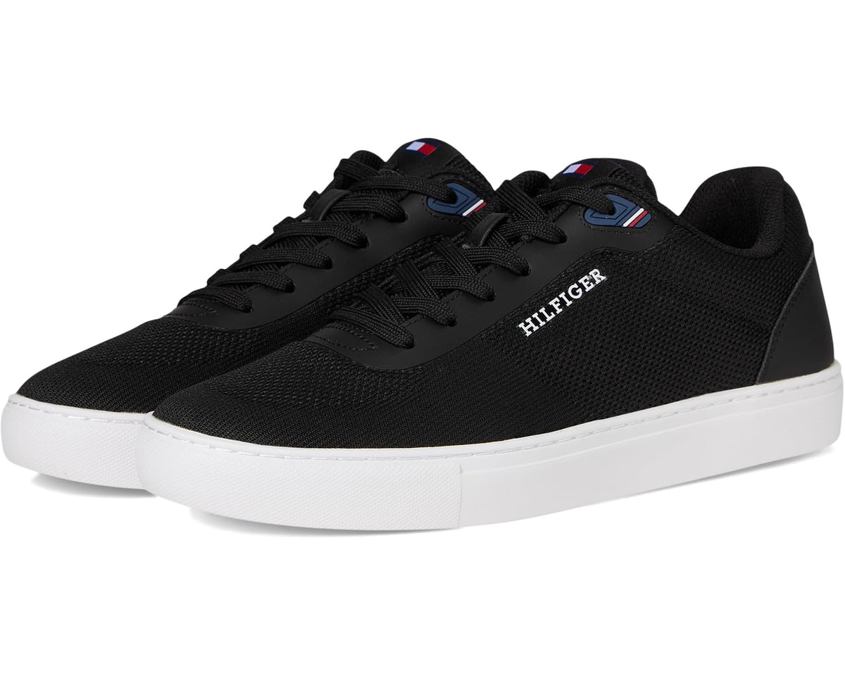 Men's black Tommy Hilfiger Bero sneakers with lace-up and Hilfiger logo