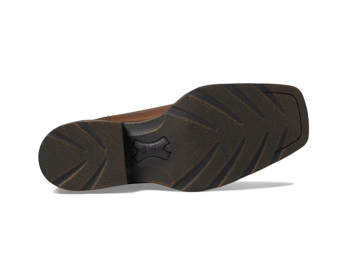 Ariat Rambler men’s boot outsole, dark traction tread with logo
