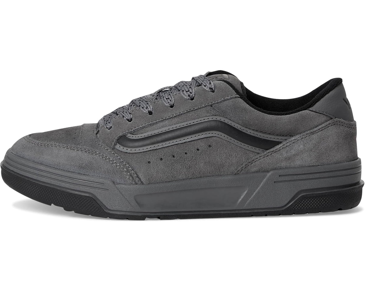 Unisex Vans low-top sneakers in tonal pewter suede with contrast stitching and laces